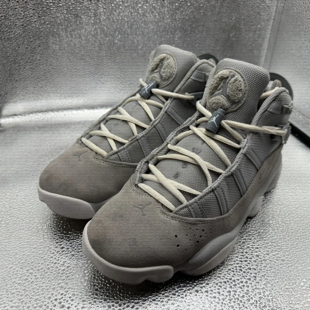 Size 9 Jordan 6 Rings Sneakers Mens Grey Excellent 322992-009 Cool Grey Suede